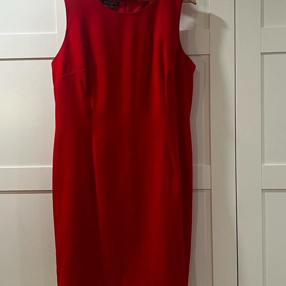 Mario Serrani Vibrant Red Midi Dress
